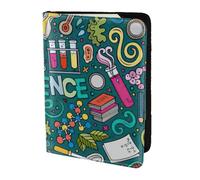 FBGHHTY Cartone animato Scienza Tema Stampa Uomini e Donne Elegante 5.5 "Passaporto Viaggio Documenti Custodia Sicuro Accessorio