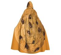 FBGHHTY Cioccolato Cookie Stampa Halloween Con Cappuccio Mantello Full Length Adulto Unisex Carnevale Mantelli Con Per Cosplay