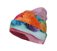 FBGHHTY Colorful Cupcakes Arcobaleno Fiore Torta Stampa Caldo Cappello In Maglia Pieghevole Uomo Donna Casa Attività All'aperto Casual Visual Cap