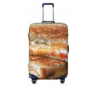 Fbghhty Copertura universale per valigie con stampa di panini al formaggio per viaggio elastico lavabile copertura da viaggio protezione per bagagli, Nero , M