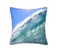 FBGHHTY Copricuscino quadrato con stampa ad onde di grandi oceani, morbide, delicate sulla pelle, per camera da letto, divano, decorazione per tutte le stagioni