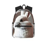 FBGHHTY Cry White Rabbit Print leggero casual zaino doppia borsa a tracolla per viaggi escursionismo lavoro pendolarismo