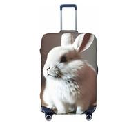 FBGHHTY Cry White Rabbit Print Universal Valigie Copertura elastica per bagagli da viaggio lavabile estensibile, Nero , L, Bagaglio a mano