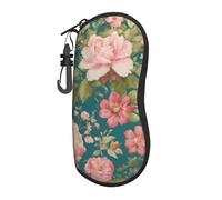 FBGHHTY Custodia per occhiali da sole con stampa floreale, unisex, in morbido guscio, versatile