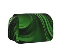 FBGHHTY Custodia per penne con stampa a trama curva verde carino con cerniera astuccio per cancelleria trucco organizzatore viaggi ufficio