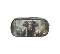 Fbghhty Elefanti asiatici Stampa Studenti Ragazzi Ragazze Astuccio Trasparente Cancelleria Organizzatore Forniture