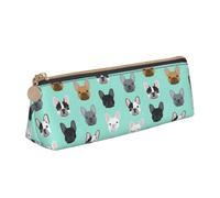 FBGHHTY French Bulldog1 - Astuccio con stampa di bulldog francese, grande capacità, triangolare, per uso quotidiano