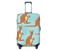Fbghhty Funny for Kangaroo Zoo Print Universal Suitcase Cover per viaggio elastico lavabile Travel Protector, Nero , XL