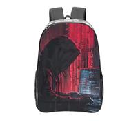 FBGHHTY Hacker Attacco Stampa Zaino Trasparente Grande Borsa In Pvc Trasparente Scuola Studente Uomini Donne Lavoro Viaggio