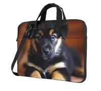 FBGHHTY Il computer portatile funzionale della stampa del cane dei cuccioli insacca la borsa sveglia e leggera del computer per il vario computer, Nero , 13 inch