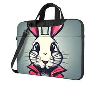 FBGHHTY Il computer portatile funzionale della stampa del coniglio del coniglio insacca la borsa sveglia e leggera del computer portatile per, Nero , 15.6 inch