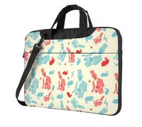 FBGHHTY Il computer portatile funzionale della stampa del coniglio del mago insacca la borsa sveglia e leggera del computer per vario, Nero , 13 inch