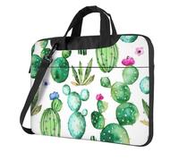 FBGHHTY Il computer portatile funzionale della stampa del fiore del cactus insacca la borsa sveglia e leggera del computer portatile per il, Nero , 15.6 inch