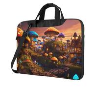 FBGHHTY Il computer portatile funzionale della stampa del fungo magico insacca la borsa sveglia e leggera del computer per il vario computer, Nero , 15.6 inch
