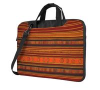 FBGHHTY Il computer portatile funzionale della stampa del modello dei nativi americani insacca la borsa sveglia e leggera del computer per il, Nero , 14 inch
