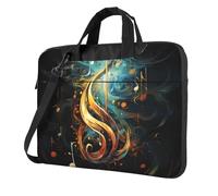 FBGHHTY Il computer portatile funzionale della stampa del simbolo di musica insacca la borsa sveglia e leggera del computer per il vario, Nero , 14 inch