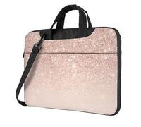 FBGHHTY Il computer portatile funzionale della stampa della carta da parati dell'oro rosa insacca la borsa sveglia e leggera del computer per, Nero , 15.6 inch