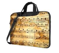 FBGHHTY Il computer portatile funzionale della stampa della nota di musica insacca la borsa sveglia e leggera del computer per il vario, Nero , 15.6 inch
