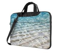 FBGHHTY Il computer portatile funzionale della stampa dell'acqua di mare trasparente insacca la borsa sveglia e leggera del computer per il vario, Nero , 15.6 inch