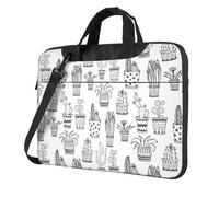 FBGHHTY Il computer portatile funzionale della stampa delle piante del cactus insacca la borsa sveglia e leggera del computer per il v, Nero , 14 inch