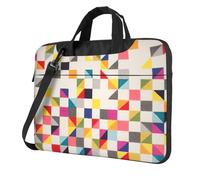 FBGHHTY Il computer portatile funzionale della stampa geometrica del triangolo insacca la borsa sveglia e leggera del computer portatile per, Nero , 13 inch