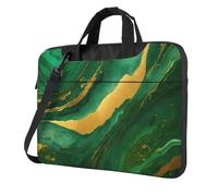 FBGHHTY Il computer portatile funzionale nero e della stampa geometrica dell'oro insacca la borsa sveglia e leggera del computer portatile per il, Nero , 13 inch