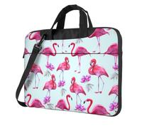 FBGHHTY Il computer portatile funzionale rosa della stampa dei fenicotteri insacca la borsa sveglia e leggera del computer per il v, Nero , 14 inch