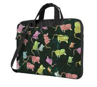 FBGHHTY Il computer portatile funzionale sveglio della stampa sveglia della stampa del topo insacca la borsa leggera del computer, Nero , 15.6 inch