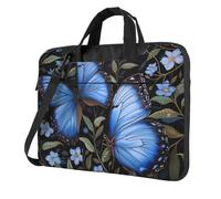 FBGHHTY Le farfalle blu stampano la borsa sveglia e leggera del computer portatile funzionale delle borse per il vario computer portatile, Nero , 13 inch