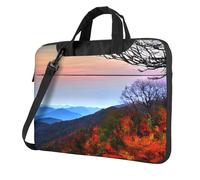 FBGHHTY Le montagne blu della cresta stampano la borsa sveglia e leggera del computer portatile funzionale delle borse per il vario computer, Nero , 14 inch