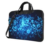 FBGHHTY Le note musicali blu stampano la borsa funzionale del computer portatile sveglio e leggero delle borse per vari computer portatili, Nero , 13 inch
