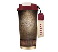 FBGHHTY Lights Hit The Brick Wall Print Tazza da caffè in acciaio inox Tazza da viaggio Home Office Camping Outdoor Contenitore per bevande