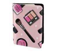 FBGHHTY Modern Girl - Custodia a portafoglio per documenti da viaggio per passaporto da 14 cm, con stampa cosmetica, accessorio sicuro