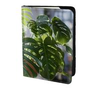 FBGHHTY Monstera Deliciosa Banana Palm Print Uomini e Donne Elegante 5.5 "Passaporto Viaggio Documenti Custodia Custodia Sicuro Accessorio