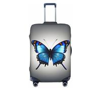 Fbghhty One Blue Butterfly Print Universal Valigie Cover per Viaggio Elastico Lavabile Copertura di Viaggio Protezione Dei Bagagli, Nero , L