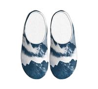 FBGHHTY Paesaggio con montagne e nuvole stampa pantofole da casa per uomini e donne versatile elegante TPR suola Indoor Outdoor scarpe
