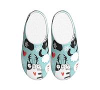 FBGHHTY Pantofole bianche e nere con stampa di gatti, per uomini e donne, versatili ed eleganti, suola in TPR per interni ed esterni