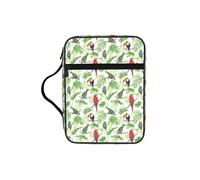 FBGHHTY Parrot Birds and Tropical Tree Print Soft Bible Storage Bag Scripture Holder impermeabile per culto viaggio devozionale