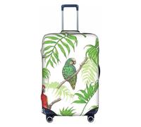 Fbghhty Parrot Birds and Tropical Tree Print Universal Travel valigia cover elastica protezione impermeabile antipolvere, bianco, XL, Organizer per borse
