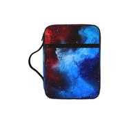 FBGHHTY Red Blue Galaxy Print Soft Bibbia Storage Bag Scripture Holder impermeabile per culto viaggio devozionale