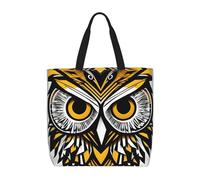 FBGHHTY Simpatico motivo gufo stampa leggera tote borsa comoda riutilizzabile ecologico drogheria viaggio spiaggia lavoro