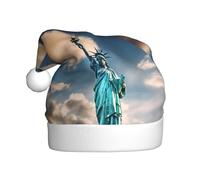 FBGHHTY Statua della Libertà a New York, cappello da Babbo Natale per adulti, per feste, Capodanno, feste di Natale, accessorio per costume
