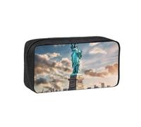 Fbghhty Statua della Libertà a New York Custodia per penne di grande capacità, leggera, organizer per cancelleria, ufficio, uso quotidiano