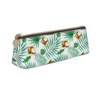 FBGHHTY Summer Coconut Tree Print Student Pencil Case Grande Capacità Triangolo Pouch Daily Essentials School College