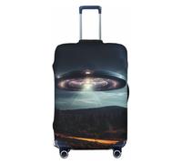 Fbghhty UFO at Night - Copertura universale per valigia da viaggio, elastica, lavabile, protezione per bagagli, Nero , L