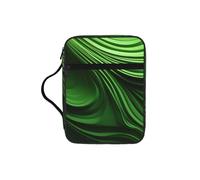 FBGHHTY Verde Curva Texture Stampa Morbido Bibbia Storage Bag Scripture Holder Impermeabile per Culto Viaggi Devozionale