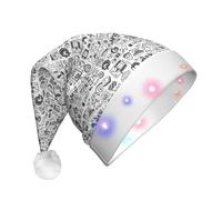 FBGHHTY Video Gioco Ragazzi Stampa Led Cappello Di Natale Per Adulti Vacanza Cappelli Di Natale Forniture E Decorazioni