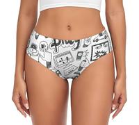 FBGHHTY Video Gioco Ragazzi Stampa Signore Slip Traspirante Flessibilità Biancheria Intima Copertura Completa Morbidezza Quotidiana Routine, Nero , M