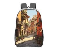 FBGHHTY Zaino trasparente con stampa stradale italiana grande borsa in pvc trasparente scuola studente uomo donna viaggio lavoro