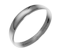 FBHDKJNFG Anelli di Fidanzamento, Anelli eterni, Anelli di f Fede Nuziale in Titanio con Impronta Digitale incisa 3 mm, 4 mm, 6 mm, Platino, Diverse Misure(6MM,S)